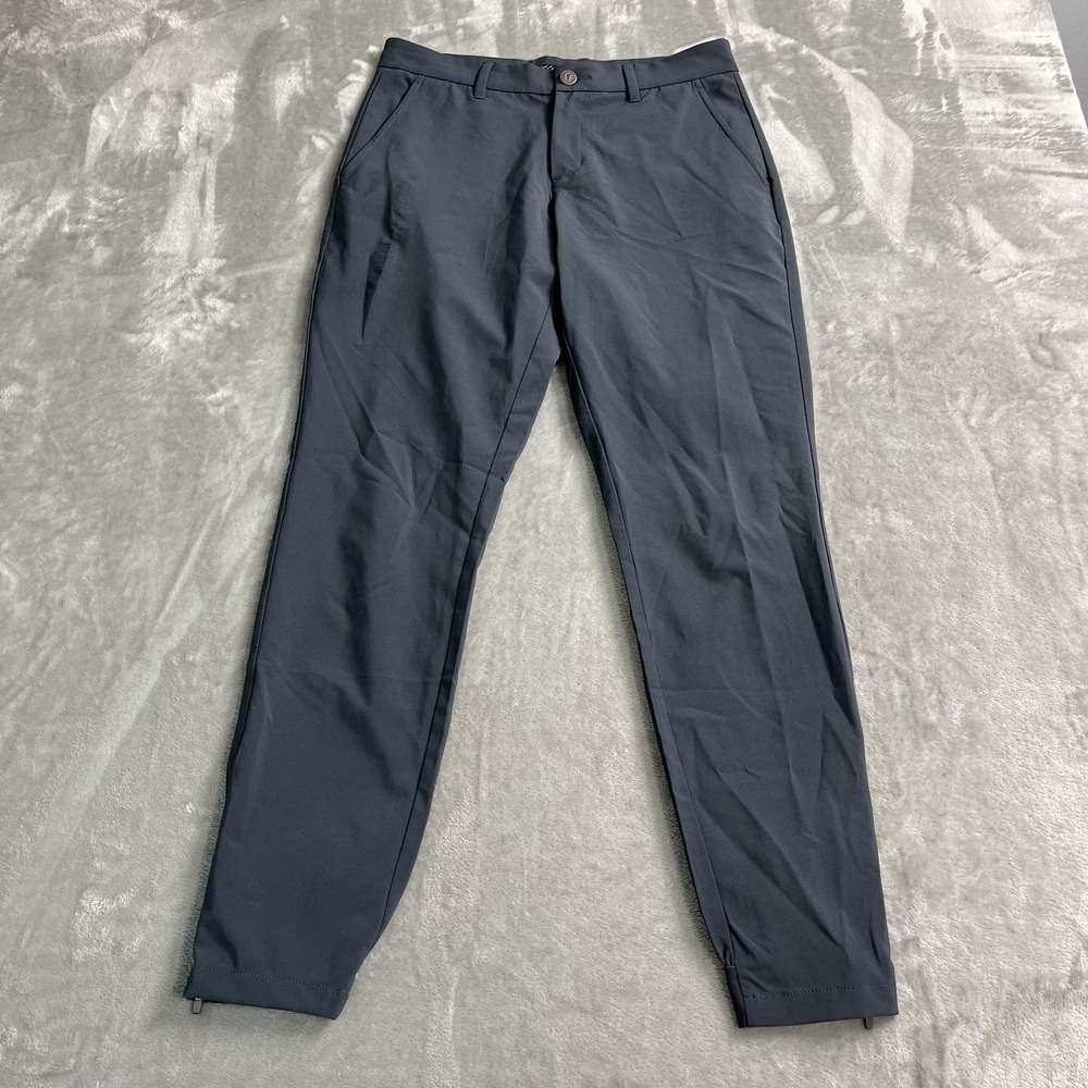 Primo Pants Mens 30x29 Gray Golf Jogger Zip Hem Stretch Pockets Tapered Leg